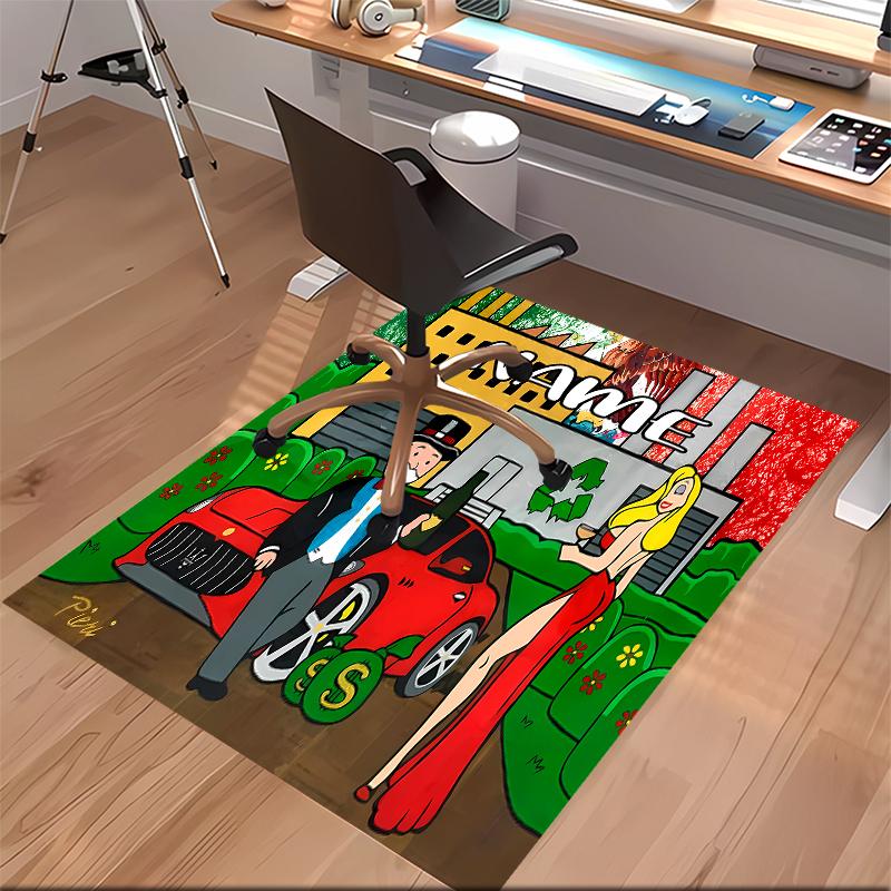 Custom personalization Mr. Monopoly Print Area Rug - Soft, Washable Non-Slip Indoor Mat,Living Room,Home&Office Decorative Rug