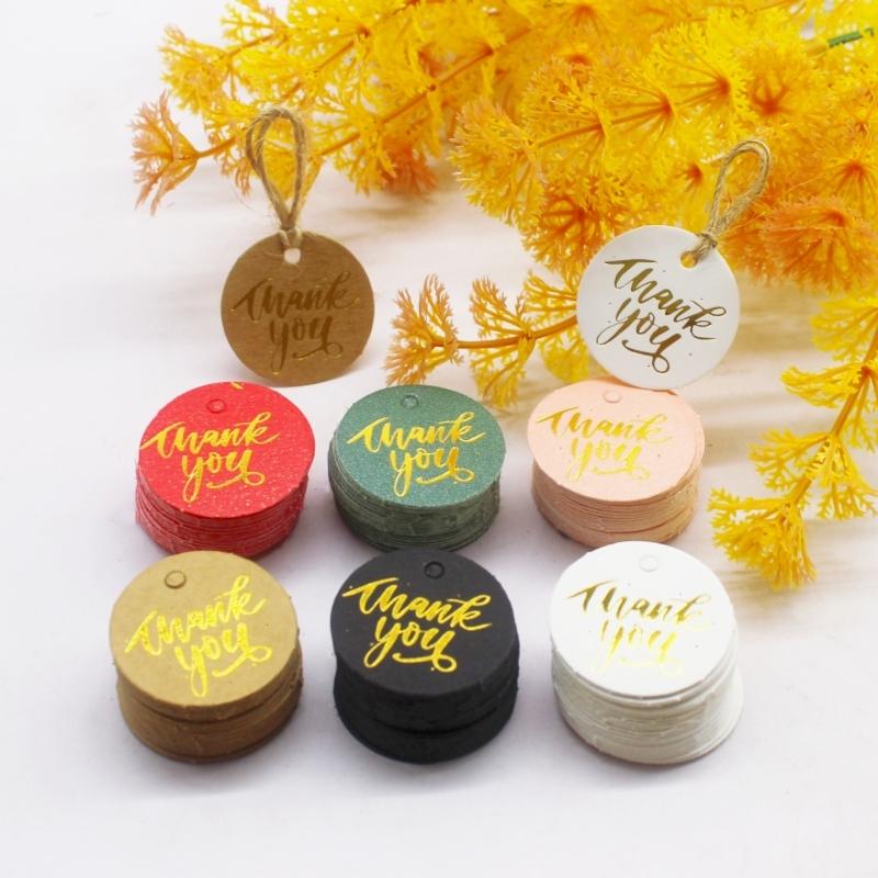 3cm round100TAG+ 20M STIRNG THANK YOU GIFTS TAG MERRY CHRISTMAS GIFTS TAG