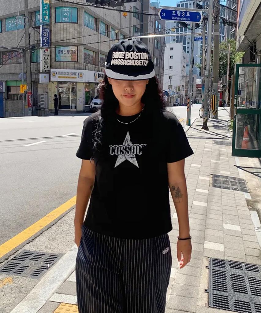 Koso (W) Star Crack Crop T-Shirt (Black)