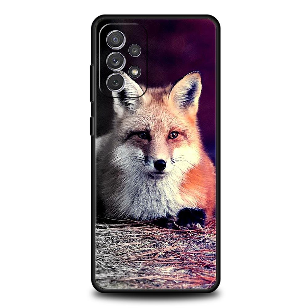 Cute Cartoon Animal Fox Phone Case For Samsung Galaxy A13 A52 A33 5G A53 A73 A23 A03s A21s A51 A71 A31 A11 A41 M21 M31 A01 Cover