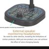 Compact Desktop Microphone Portable USB Voice Changer 16 Adjustable Effects for Online Game Streaming Devices