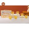 Eight Pavilion Amber Glass Cup 6-Piece Set