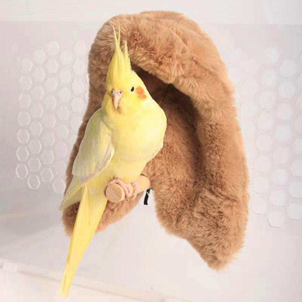 

Warm Parrot Cage Hideout Comfortable Bird Windproof Nest for Parakeet Lovebird Cockatiel розовый