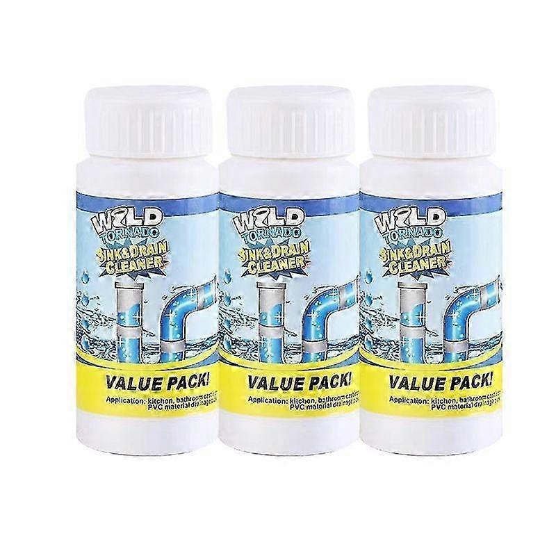 3PCS Wild Tornado Powerful Sink Drain Cleaner High Efficiency Clog Remover Set