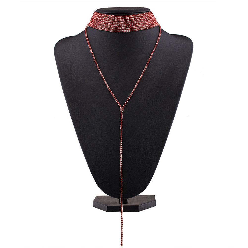 Women Popular Neck Multi-layer Full Diamond Necklace