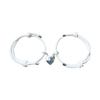 1 Pair Couple Bracelets Adjustable Length Heart Pendant Eye-catching Distance Magnet Attraction Bracelet for Home