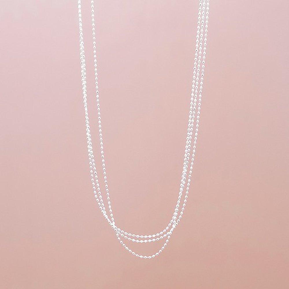 Colier Lanț cu Bile Argint 925 Ns024