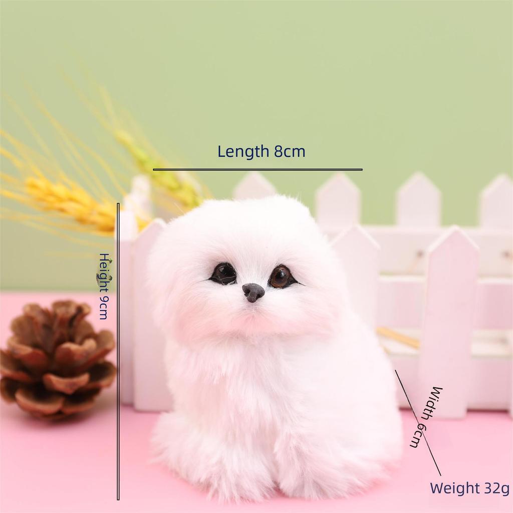 Ornament Coș Câine de Pluș Lătrător: Artizanat din Ratan cu Flori Făcut Manual