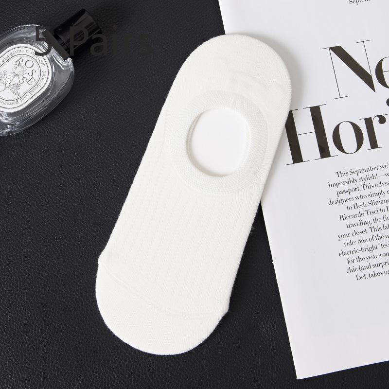 5 Pairs of Spring and Summer Thin Mesh Invisible Socks Women's Non-slip Non-drop Heel Bone-less Sweat Breathable Shallow Boat Socks