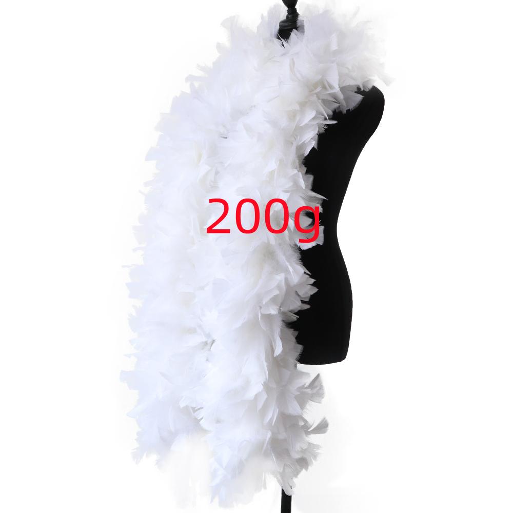 2 Meter Weißer Truthahn Chandelle Federn Boa Voll Straußen Marabou Boa Besatz Für Hochzeitskleid Weihnachtsfeier Basteln Dekoration