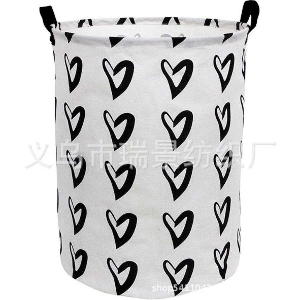 Girls Laundry Hamper Basket, Pink Bowknots