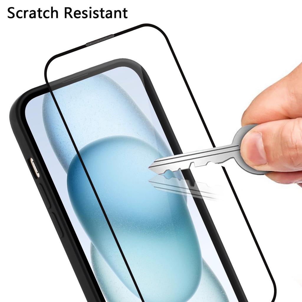 WANLONFENG YBP Series For iPhone 14 Magnetic Case with Tempered Glass Film PU Leather+TPU Phone Cover Precise Cutouts