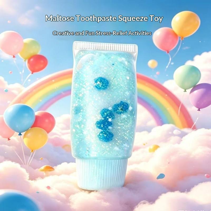 Fruit Filled Maltose Toothpaste Tube Squishy Toy Jam Filled Feel Fidget Stress Ball Anti Anxiety Sensory Toy For Kids Adults