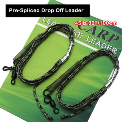 2 stücke/100 cm Karpfen Angeln Rigs Kit Schnell Ändern Wirbel 12 Strang Geflecht Hooklink Karpfen Haar Rig für Karpfen Angeln Zubehör