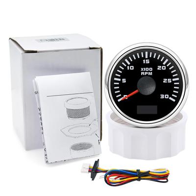 2" 52mm Tachometer 7 Color Backlight Tach Car Gauge Waterproof Digital LCD Hour Meter for Universal 12V24V Car Marine Boat Yacht