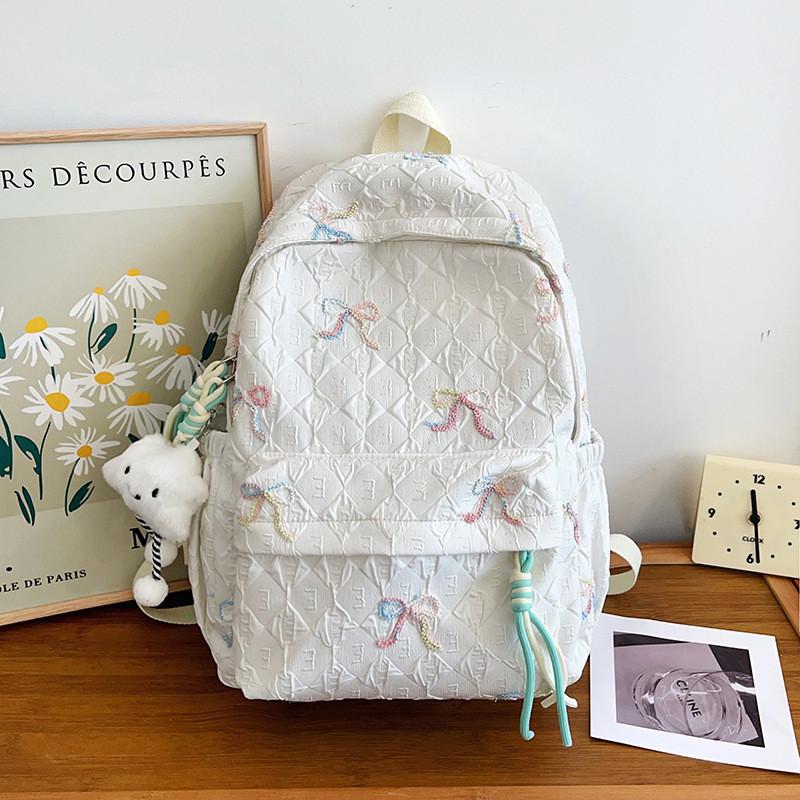 Minimalist Girls Backpack With Nylon Material For School And Daily Use