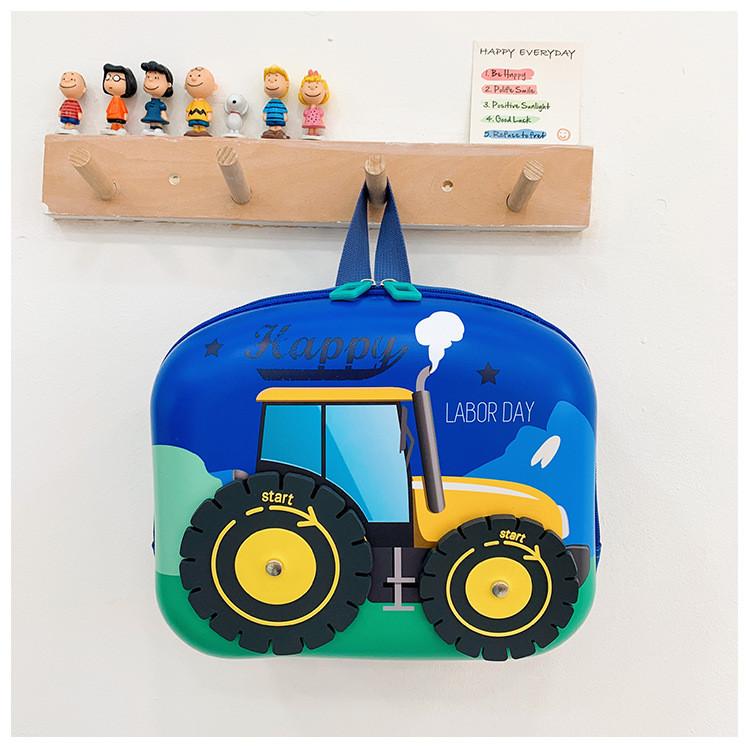 Cartoon Engineering Cute Car Rabbit Flower Pattern Children Hard Shell Backpack