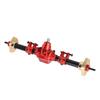 RC Rear Axle Assembly Aluminum Alloy RC Car Rear Axle Upgrade Parts with 27T 8T Internal Mounting Gear for SCX10 PRO Red