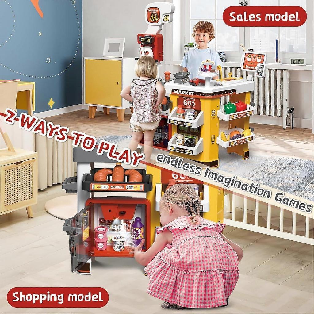 Supermarkt Rollenspiel Spielzeug Rotes Spiel Simulation Supermarkt Spielzeug und Zubehör