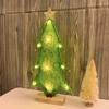Mini LED Christmas Tree Desktop Ornaments Merry Christmas Decorations for Home Xmas Ornaments Kids Gifts 2024 Happy New Year