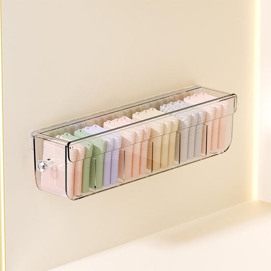 Storage Box Drawer-Style Wall-Mounted Organizer Large Capacity Multi-Functional Underwear Storage Container