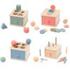 Color Cognition Montessori Wooden Toy Shape Matching Early Education Box  Birthday Gift