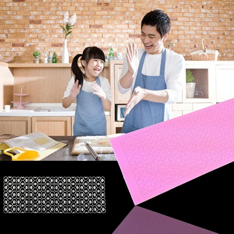 Neue Spitze Silikon Form Form Zucker Handwerk Fondant Matte Kuchen Dekorieren Backwerkzeug