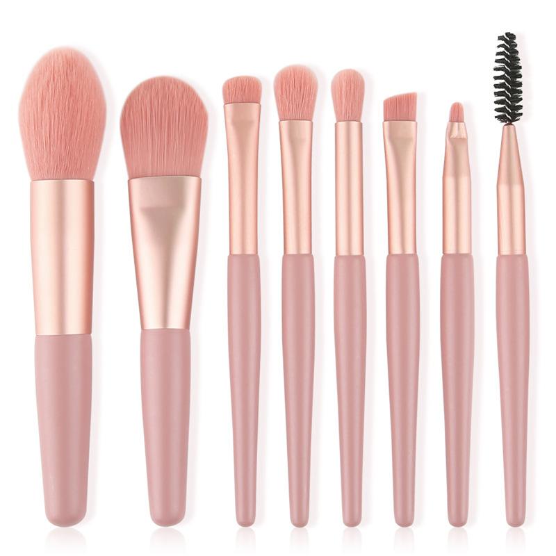 Voyage 10-teiliges tragbares weiches Make-up-Pinsel-Set, Lidschatten, Foundation, Puder, Wimpern, Lippen, Concealer, Rouge, Make-up-Pinsel-Set