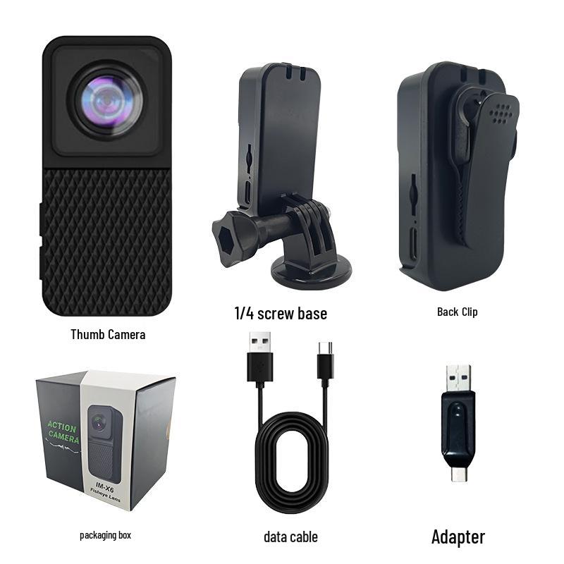 HD Pet Sports Camera with 160° Ultra-Wide Fisheye Lens & Loop Recording