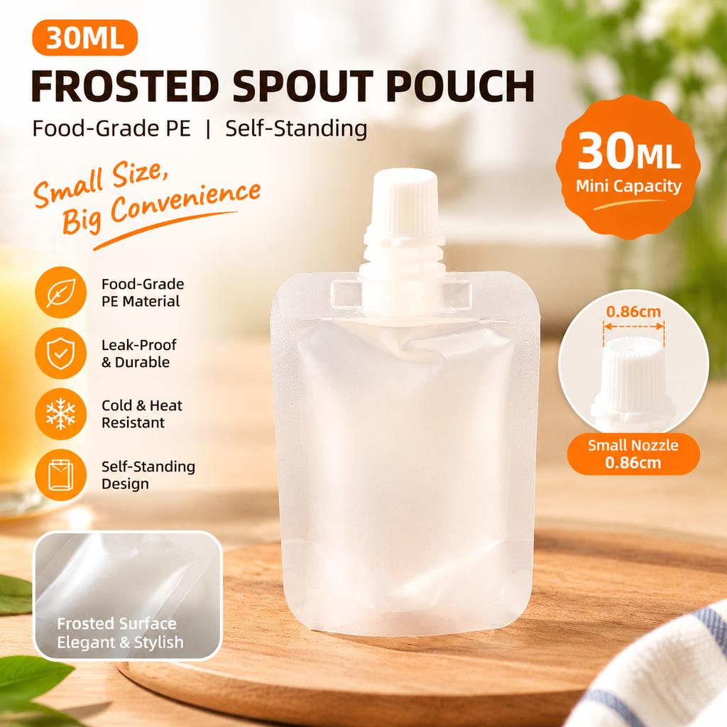 Food-Grade PE Spout Pouch Self-Standing Beverage Bag with Small Nozzle
