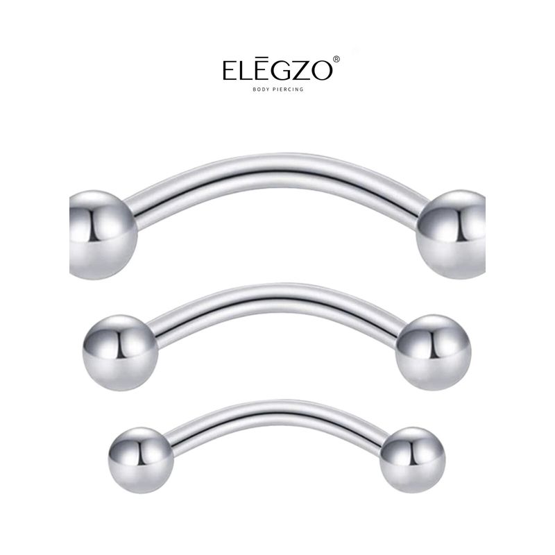 925 Sterling Silber Augenbrauenring Bauchnabelring Bauchnabelstecker Bauchnabelpiercing Bauchnagel Mini Ohne Belastung Mode Anti-Allergie 3mm Kugel Radian