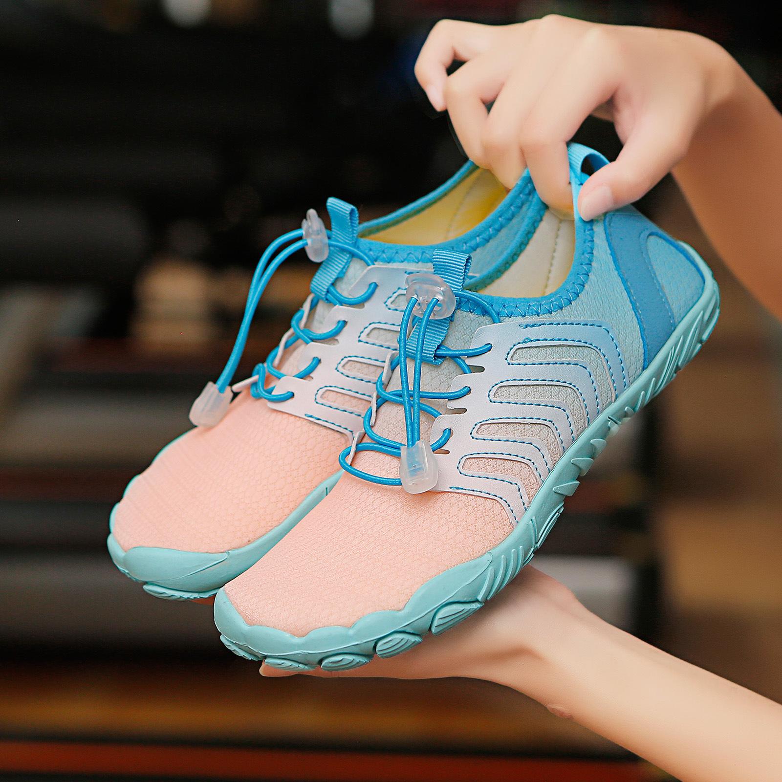 

Унисекс Аква-обувь, уличные пляжные сандалии босиком, женская обувь для плавания по течению, нескользящие кроссовки для плавания в реке, море и дайвинге для мужчин 42 розовый