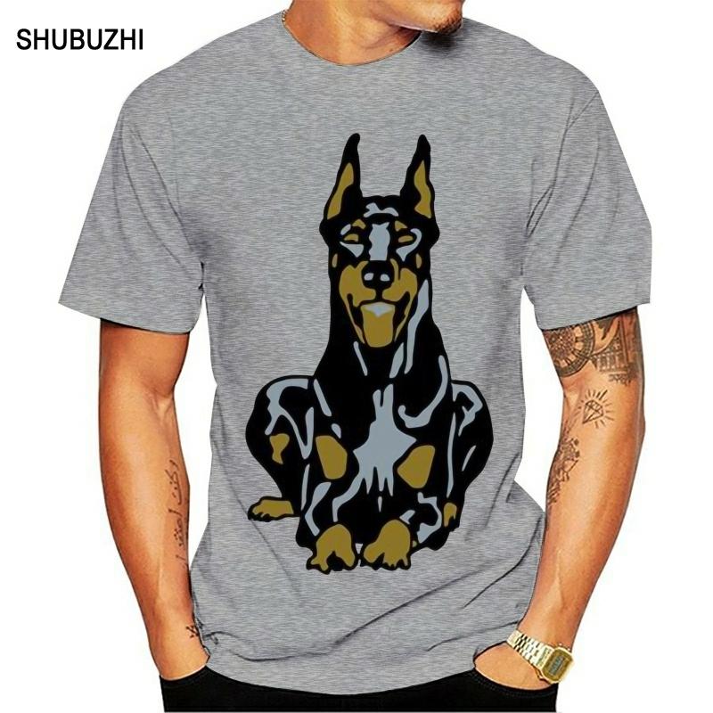 Fitness Dobermann Pinscher Tshirt for Men Formal Breathable Harajuku Mens Tee T Shirts Clothing Pop Top Tee