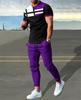 2024 Fashion Men Tshirt Suit Tracksuit 3D Printed Sportswear Short Sleeve T-shirt Long Pants Streetwear 2 Piece Set Male Clothes