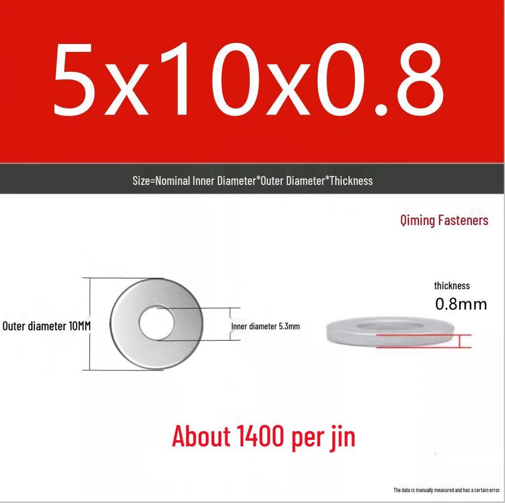 4.8 Grade Galvanized Iron Flat Washer M3-M40 Oversized Metal Screw Gasket Washer