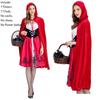 Halloween Cosplay Women Witch Sorceress Dress Little Red Riding Hood Costume