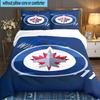 Winnipeg Crest Hockey 3PCS Bedding set,Ideal for 1pc Duvet Cover And 2pcs Pillowcases Perfect for Fan gift,Ideal for Bedroom, Dormitory
