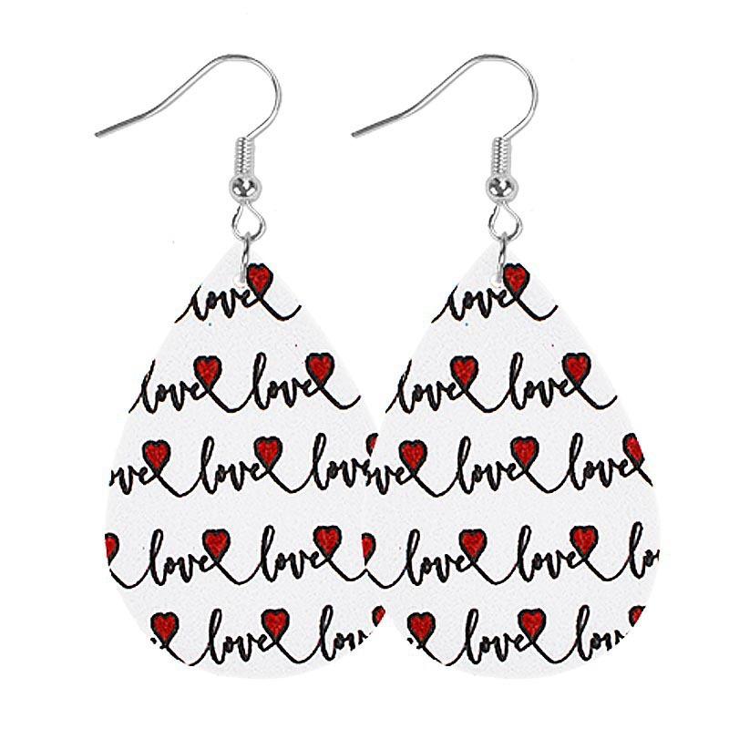 Cross-border Wholesale Valentine's Day Earrings, Water Drop-shaped Love Red Lips, Cute Pattern Cupid's Arrow, Acrylic Earrings.