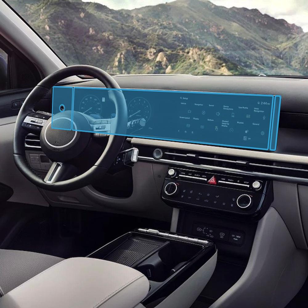 for Hyundai Tucson 2025 2026 Pre-cut TPU Dashboard Screen Protector Film Anti-Scratch Transparent GPS Navigation PPF Sticker