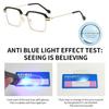 Men Anti-Blue Light Glasses Pochromic Half Frame Eye Protection Presbyopic Glasses Ultra Light Computer Eyeglasses