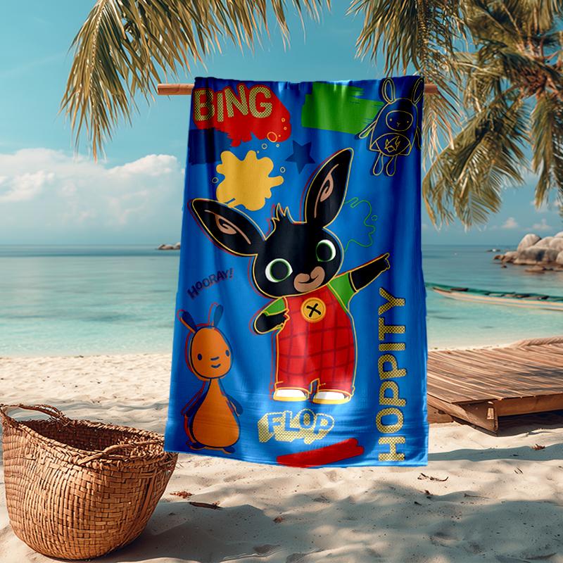 Bing Bunny Fashion Beach Towel: Ideal for Summer Adventures Soft, Absorbent and Quick Drying Suitable for Swimming and Bathing