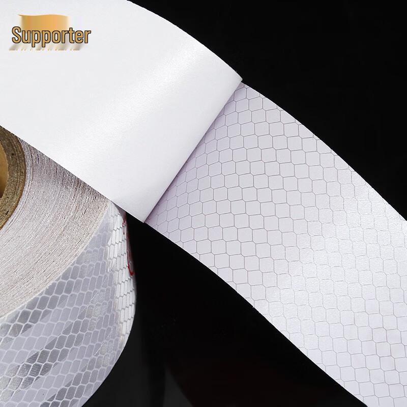 Supporter Red & White Lattice Reflective Truck Safety Tape