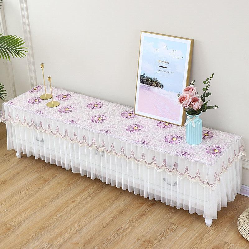 TV Cabinet Cover Double-layer Dust Cover New Lace Universal Cover Tablecloth Rectangular Living Room TV Cabinet Tablecloth