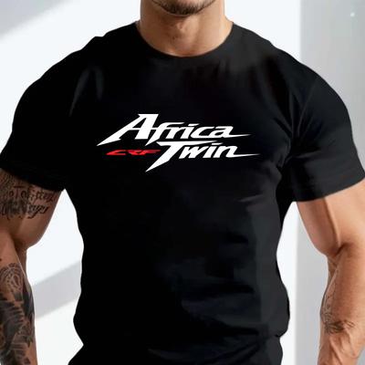 Yeni Tişört Japonya Motosiklet Motosiklet Hon Africa Twin Crf 1000 L Macera Günlük Yuvarlak Yaka Üst Tişört Baskılı Tişört 2025
