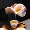 White porcelain cover bowl teacup gold-painted tea maker ceramic gift set suet jade kung fu tea set
