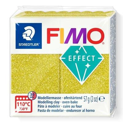 Polymer Modeling Clay - FIMO - Gold Glitter - 57g - Soft and Malleable - Cooking 30 Min At 110°C