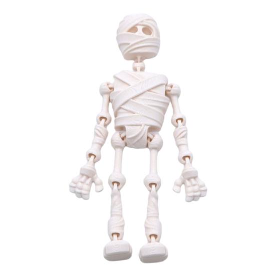 Halloween Skeleton Refrigerator Magnet 3D Printed Poseable Skeleton Figurine with Movable Joints Articulated Skeleton Fridge Magnetic Decoration