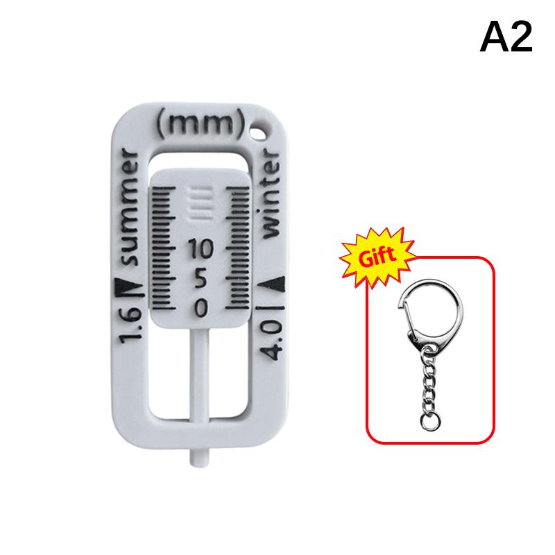 Portable Tire Tread Depth Gauge Keychain Car Tire Safety Check Tool Universal for Road Trip and Vehicle Maintenance