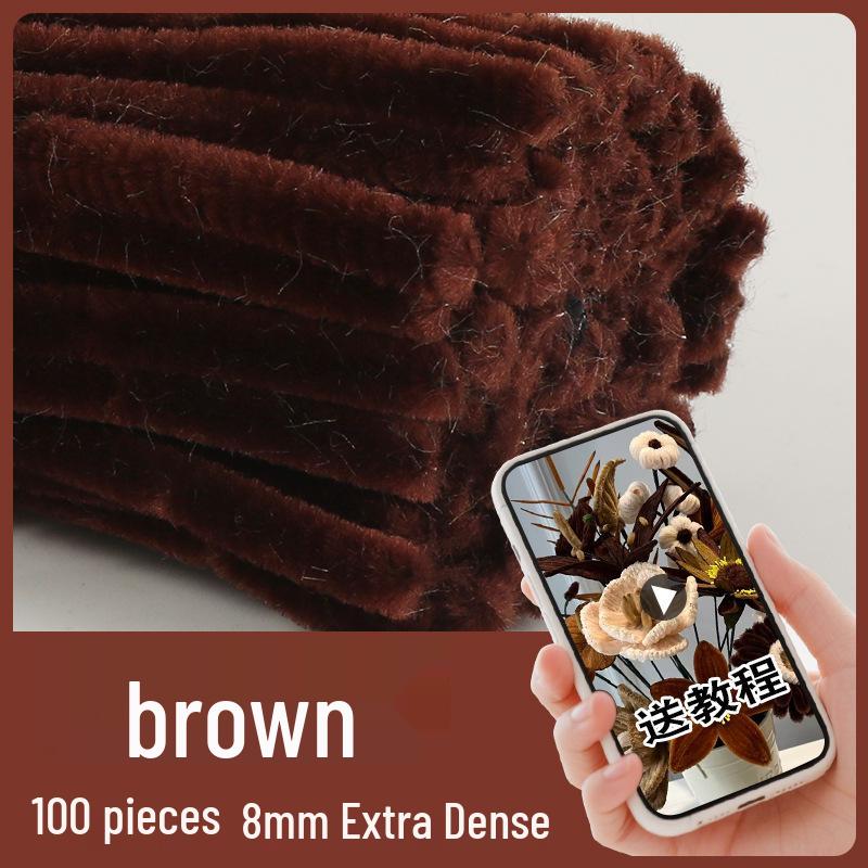 Colorful Chenille Sticks: Craft Pipe Cleaners for Kids' Velvet Flower Bouquets