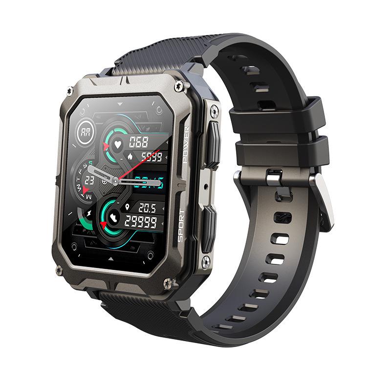 C20PRO 1.83'' Smartwatch: Outdoor Sport, Call, Heart Rate & Blood Oxygen Detection, Three-Proof Protection